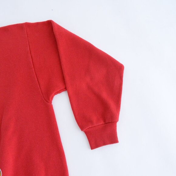 Vintage Tultex Red Mickey Mouse Michigan Crew Neck Sweater Large Made In USA - Picture 5 of 9